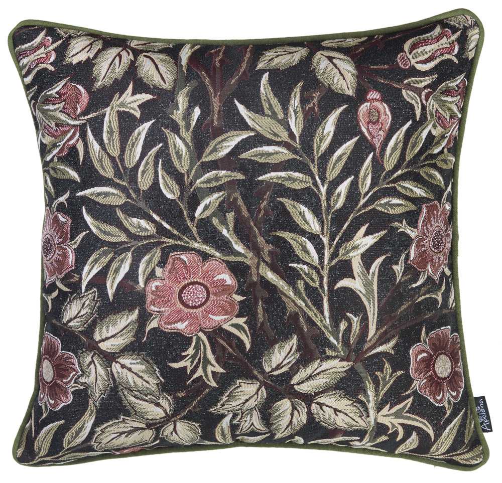 Jacquard Leaf Pillow Cover 17x17 Inches - Artistic Throw Pillow Cover - Rosetta Creative Boutique